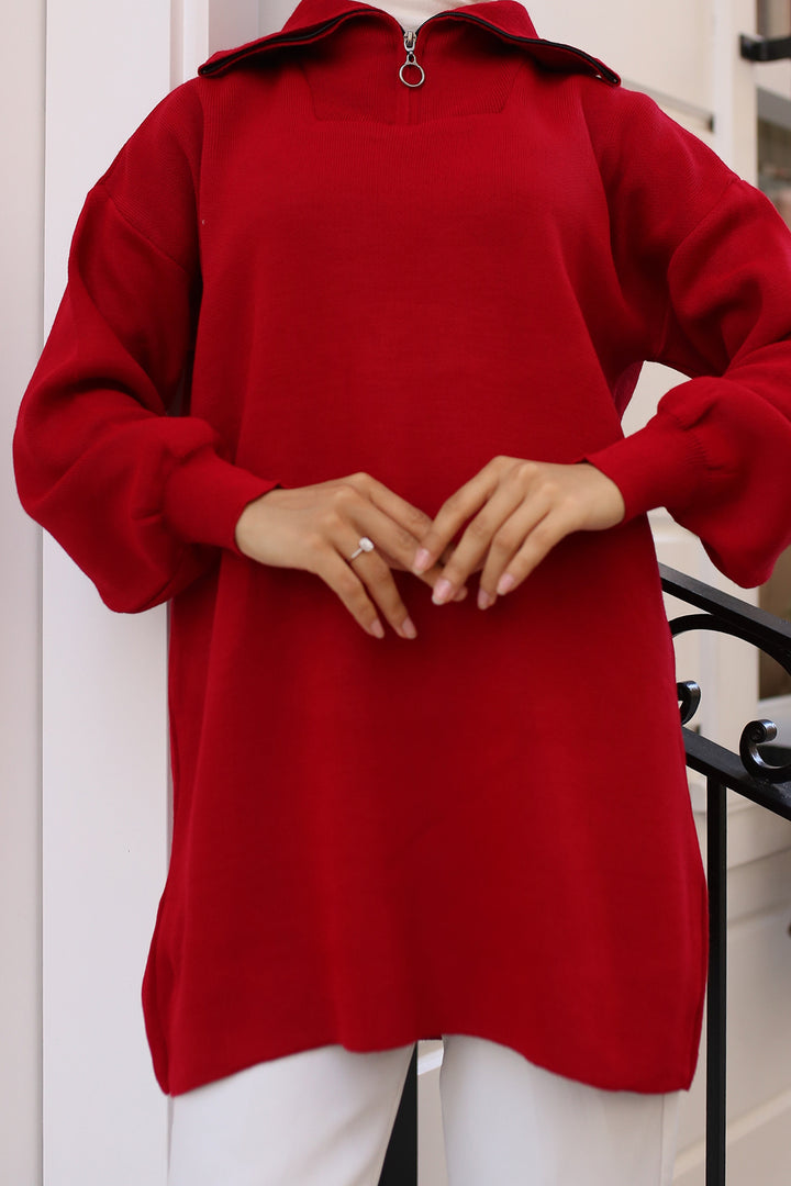 BNG Women 0 Knit Tunic Red - كليرمونت