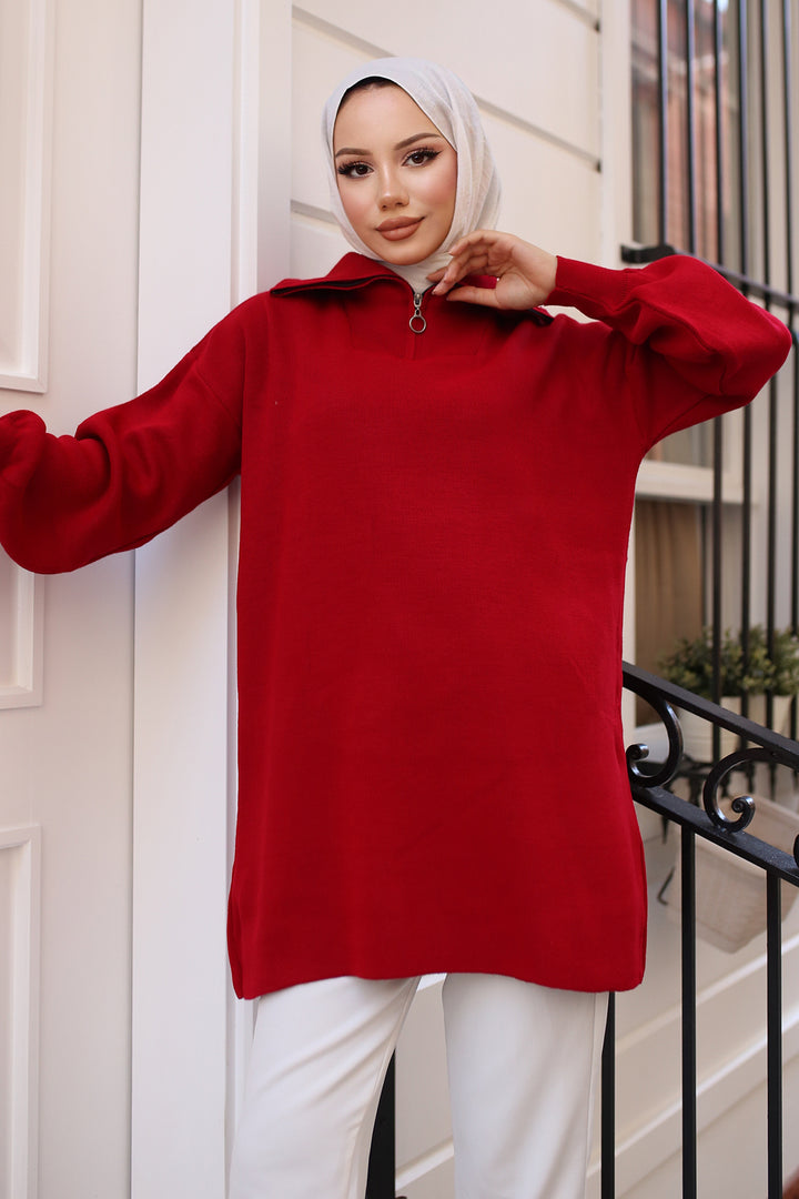 BNG Women 0 Knit Tunic Red - كليرمونت