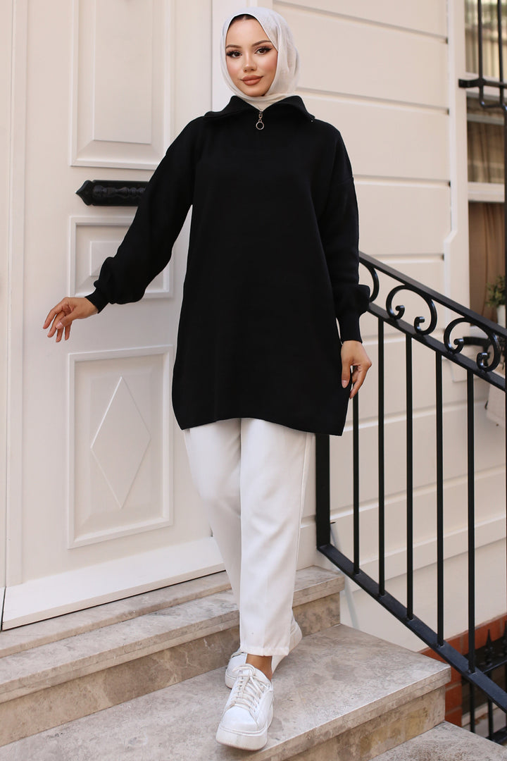 BNG Women 0 Knit Tunic أسود - كليرمونت