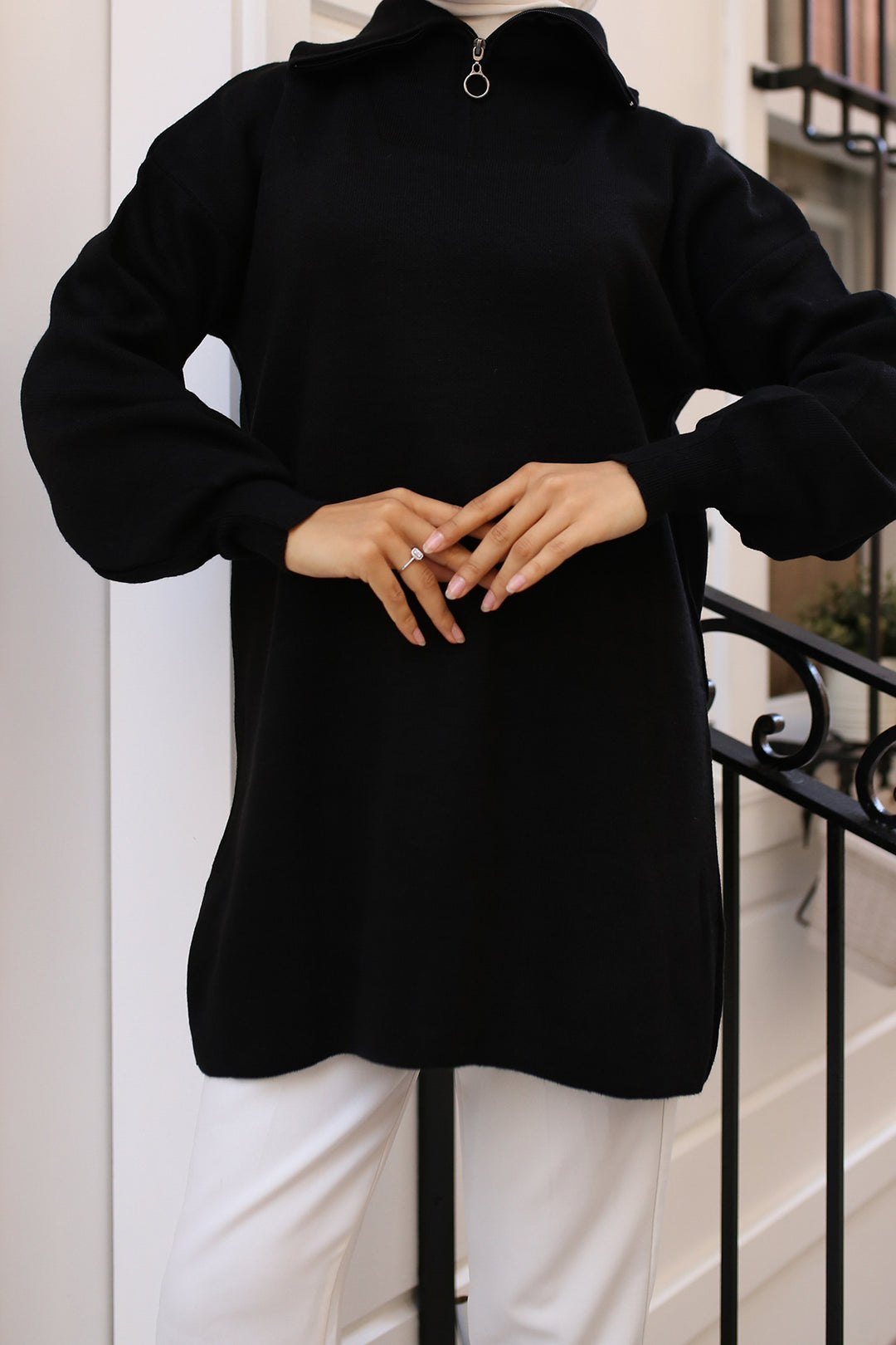 BNG Women 0 Knit Tunic أسود - كليرمونت