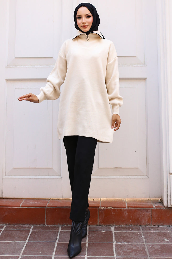 BNG Women 0 Knit Tunic Stone Color - كليرمونت