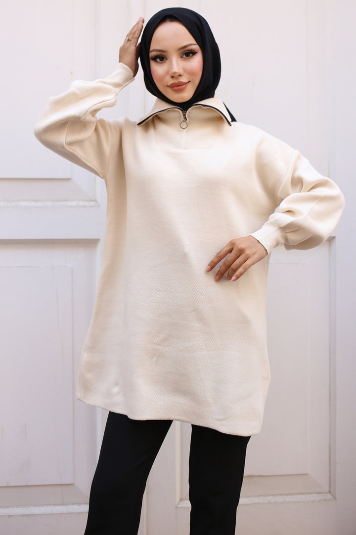 BNG Women 0 Knit Tunic Stone Color - كليرمونت