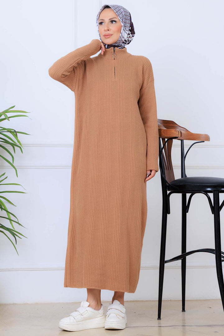 BNG Women Ribbed Knit Dress K3005 Mink - Deerfield Beach