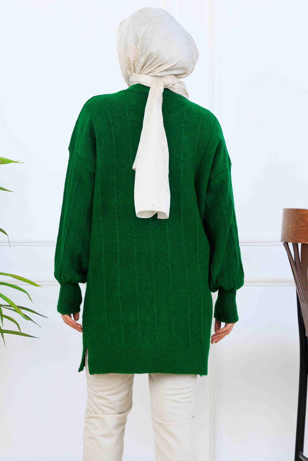 BNG Women Patterned Knit Tunic K6003 Khaki - Carrollwood