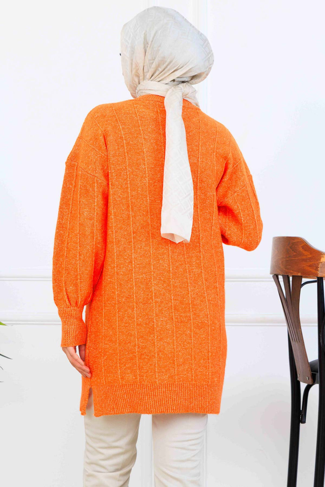 BNG Women Patterned Knit Tunic K6003 Orange - Kremenchuk