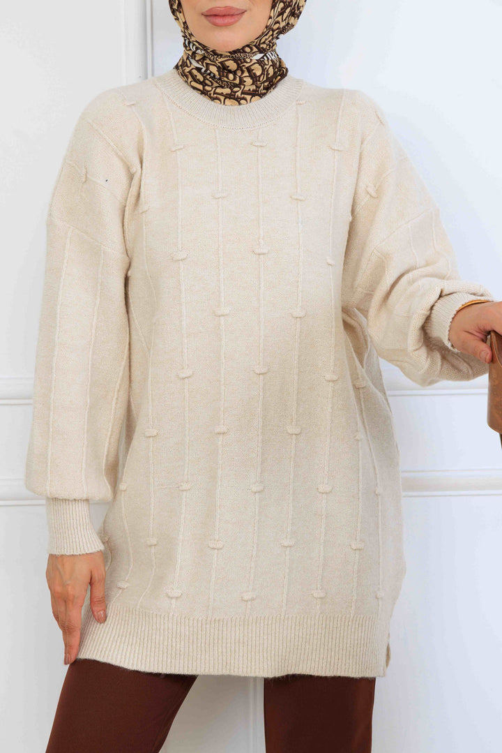 BNG Women Patterned Knit Tunic K6003 Stone Color - Tamazunchale