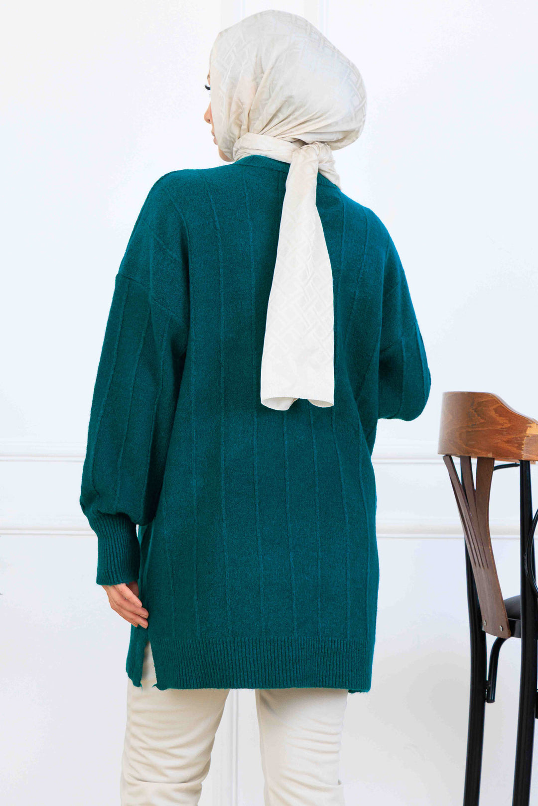 BNG Women Patterned Knit Tunic K6003 Emerald Green - Georgetown