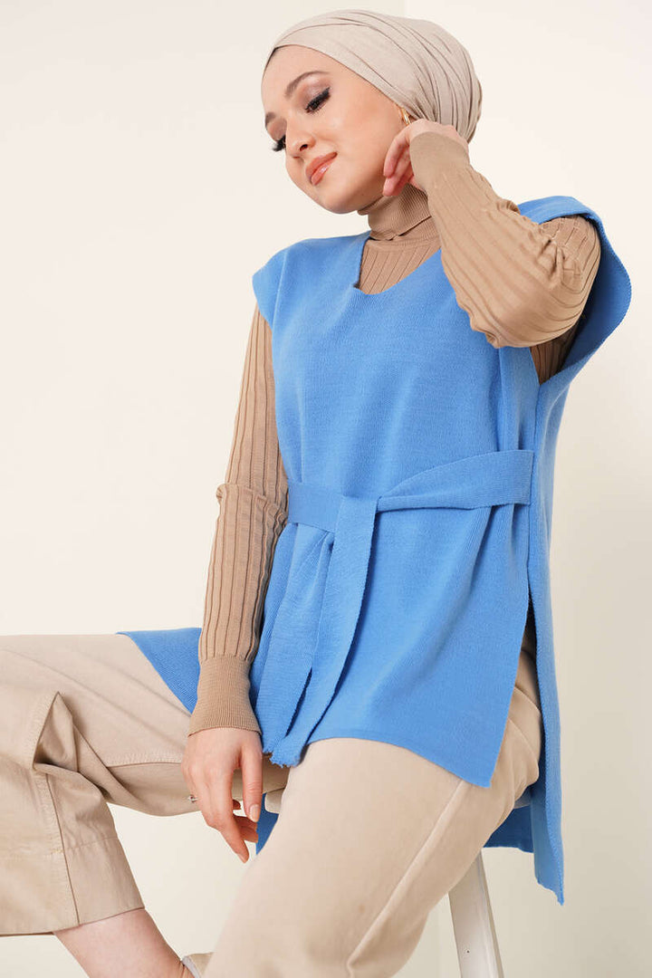 BNG Women Striped Knit Sweater Blue - Clermont