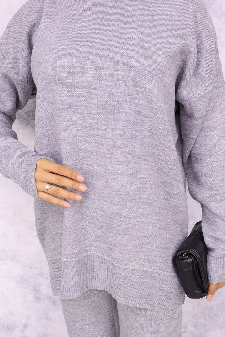 BNG Women Striped Knit Suit Grey - Meridian