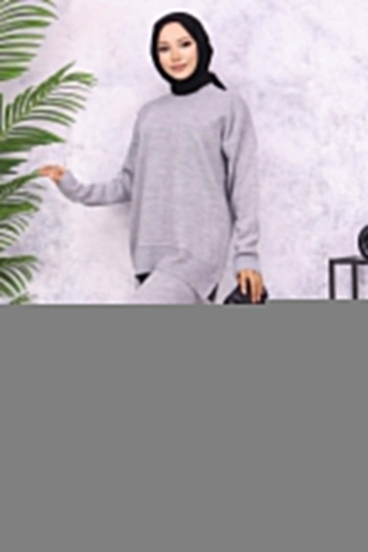 BNG Women Striped Knit Suit Grey - Meridian