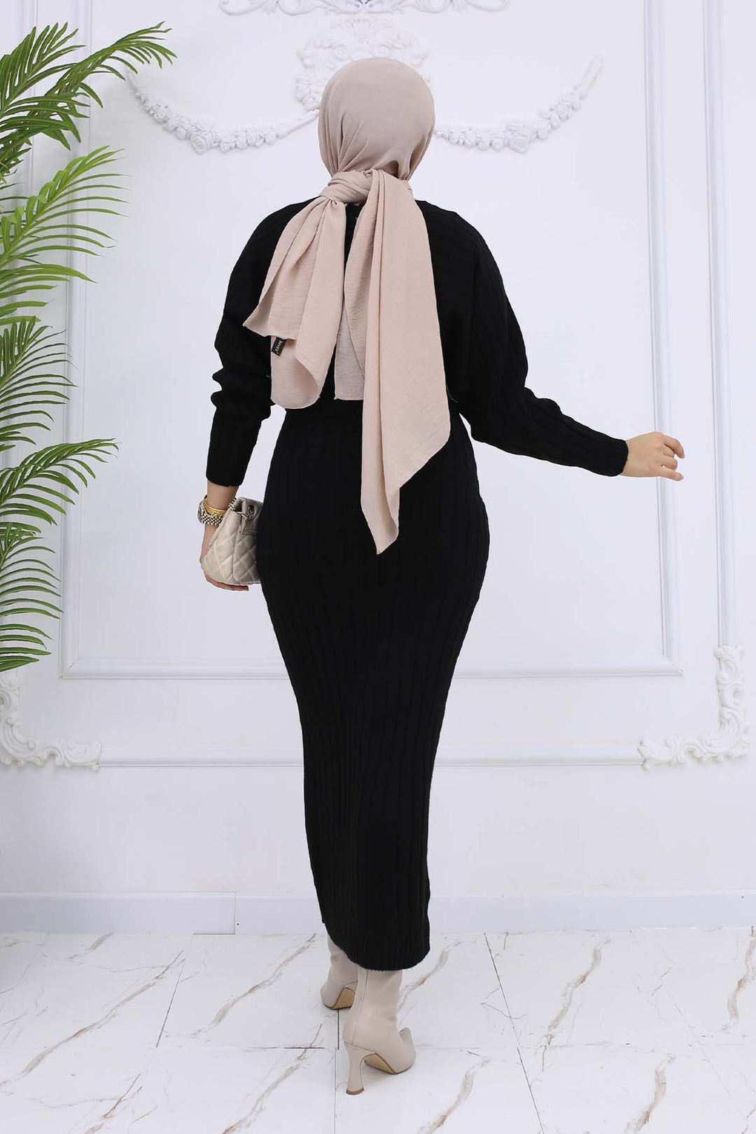 BNG Women Ribbed Jacket Knit Set Black 4045 - Bad Vilbel