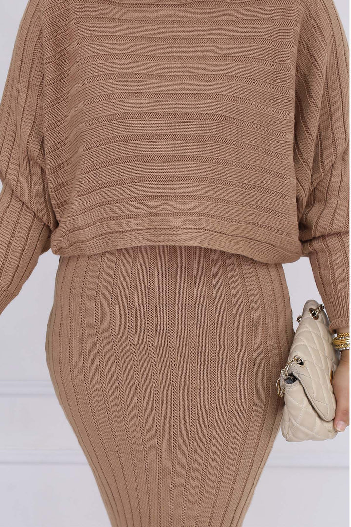 BNG Women Fitilli Jile Triko Takım Vizon 4045 - Münster