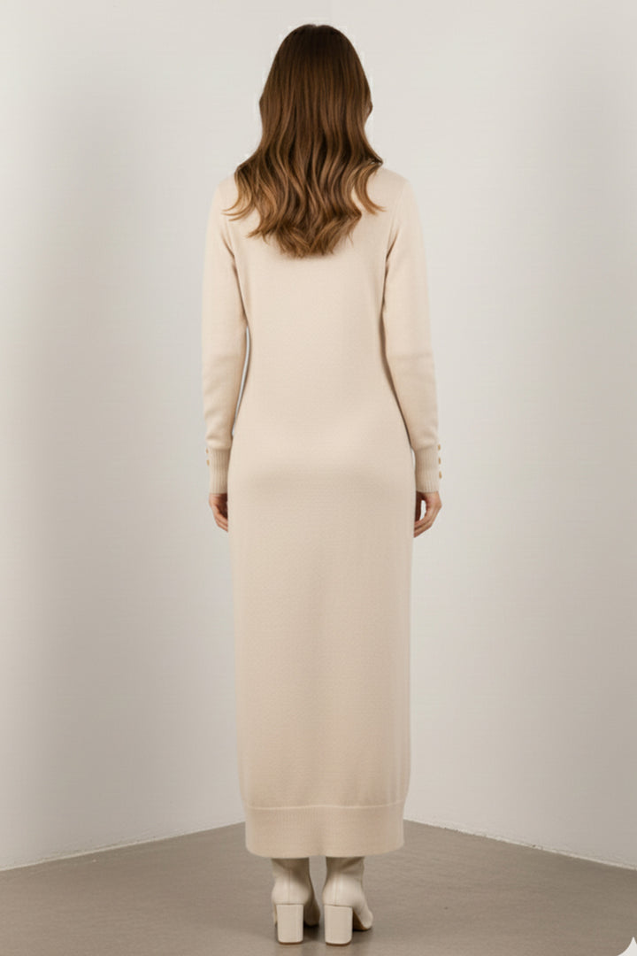 BNG Women Patterned Long Mercerized Cardigan N3295 Stone Color - Auxerre