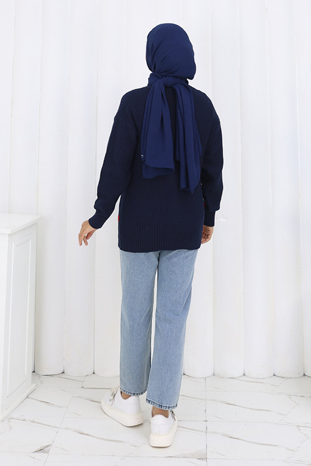 BNG Women Fiyonk Detaylı Triko Hırka N490 Lacivert - Ciudad de Ceuta