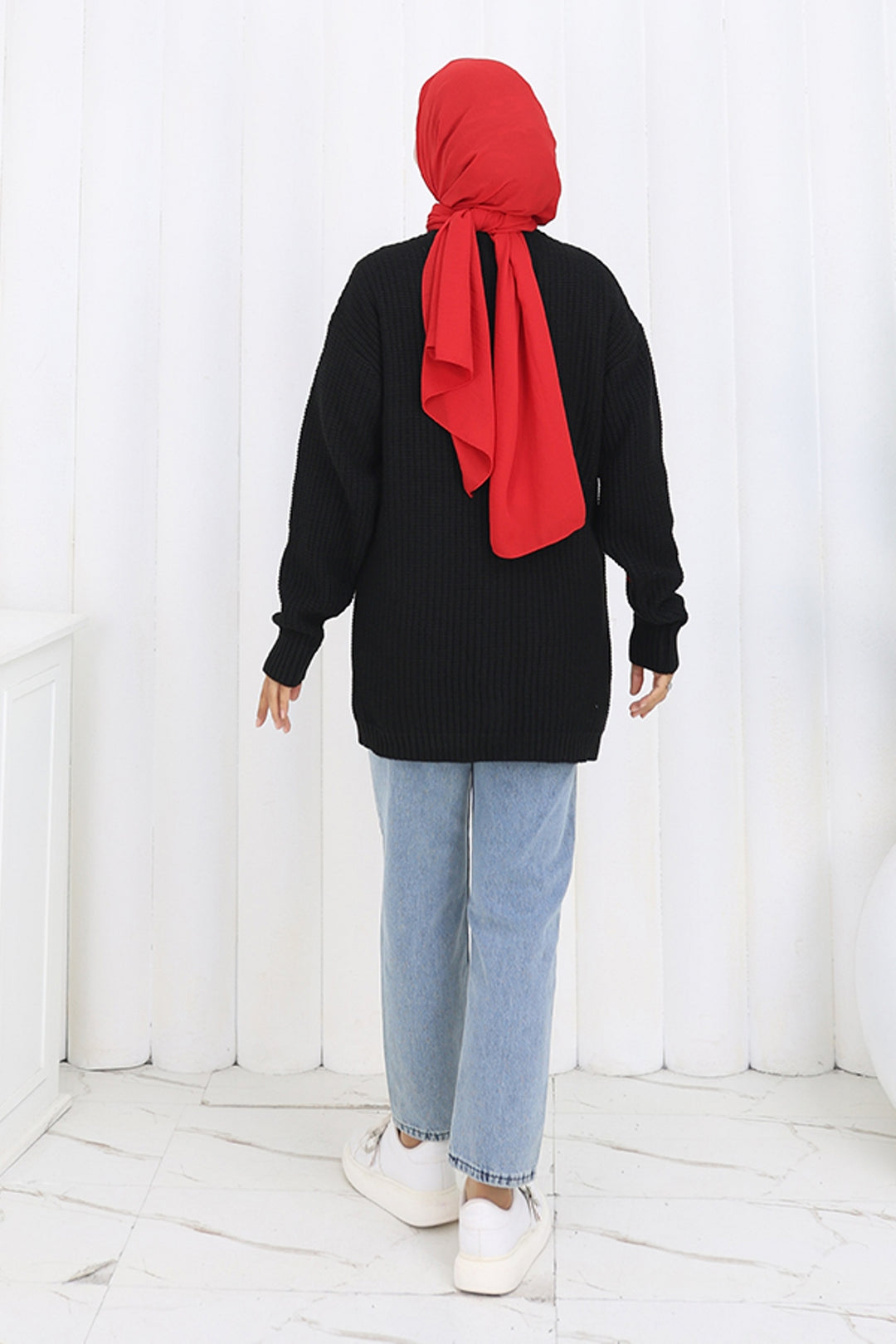 BNG Women Fiyonk Detaylı Triko Hırka N490 Siyah - Tepalcatepec