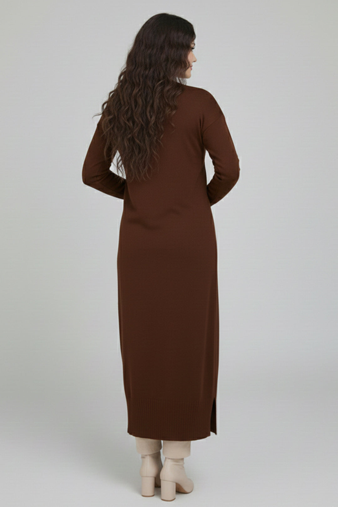 BNG Women Mercerized Long Cardigan N3250 Brown - Cologne