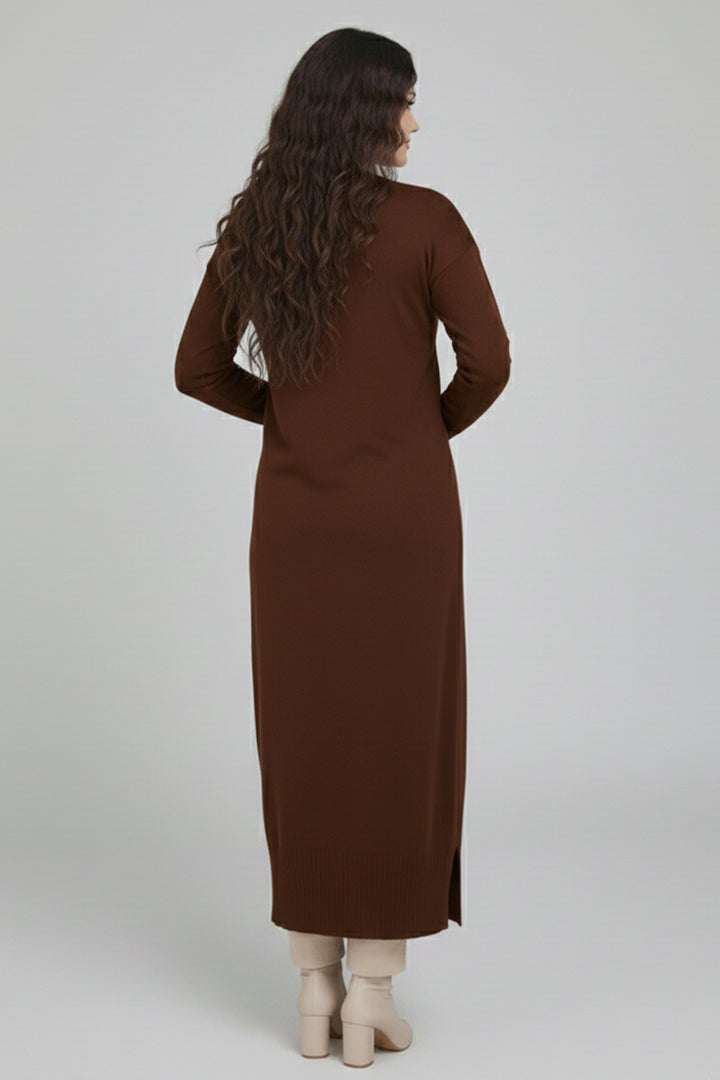 BNG Women Mercerized Long Cardigan N3250 Brown - Cologne