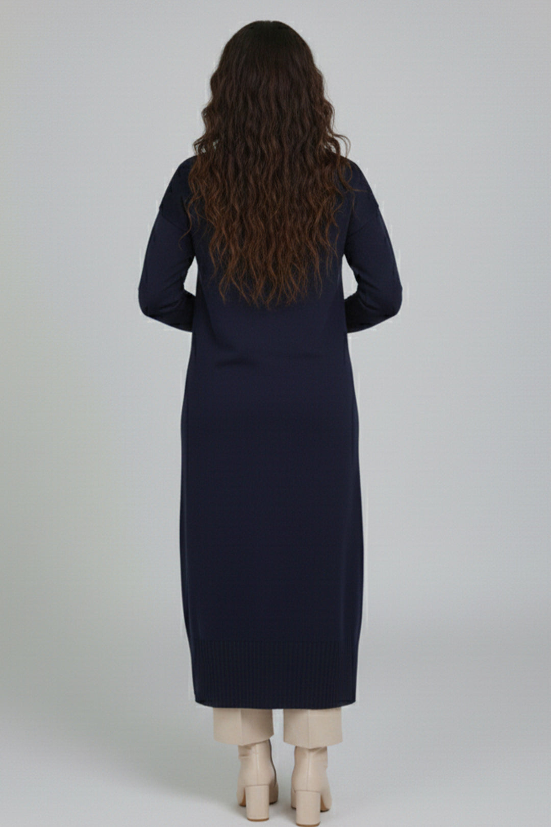 BNG Women Merserize Uzun Hırka N3250 Lacivert - Cleveland