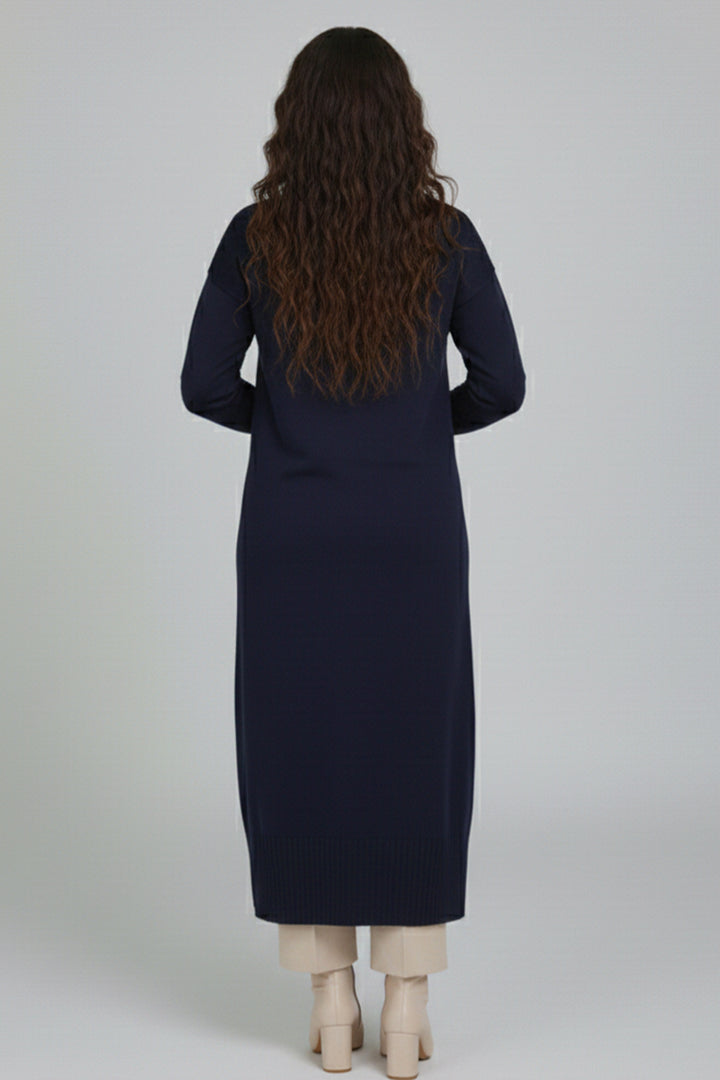 BNG Women Merserize Uzun Hırka N3250 Lacivert - Cleveland