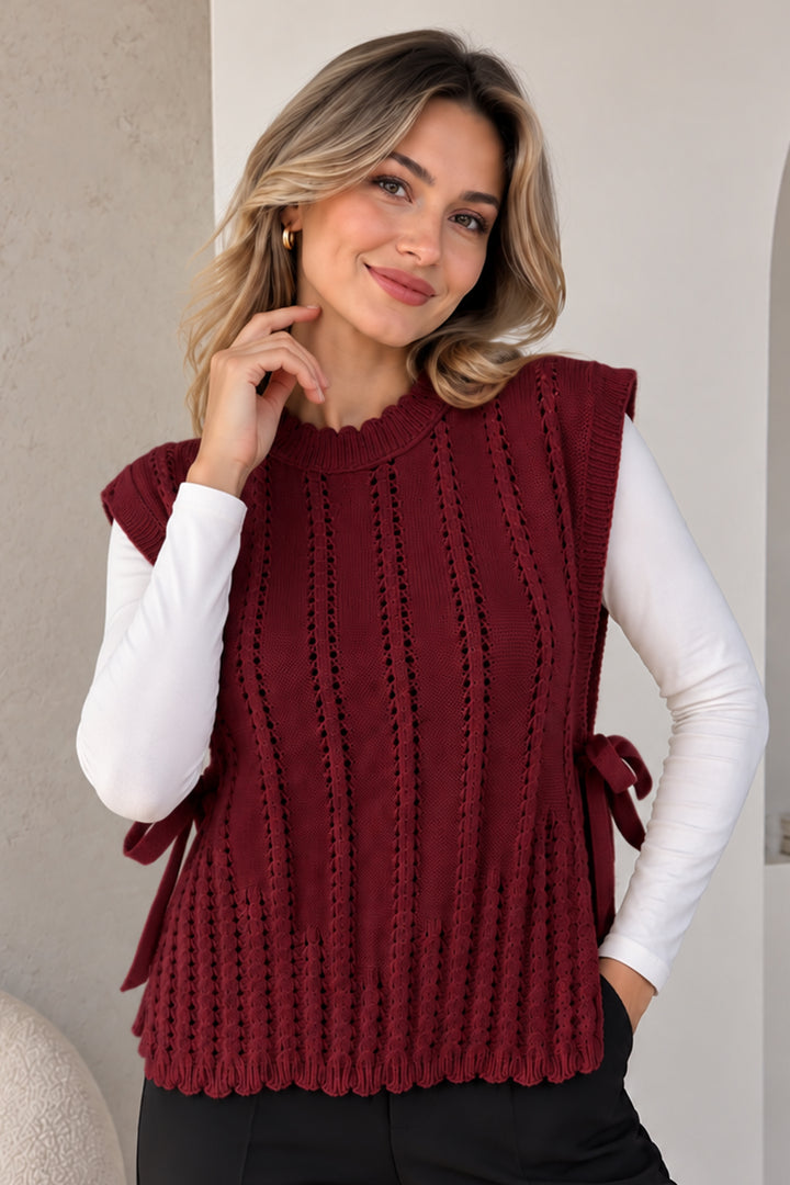 BNG Women Akrilik Triko Süveter N521 Bordo - Leipzig