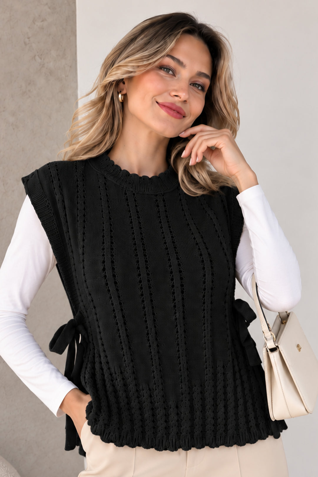 BNG Women Akrilik Triko Süveter N521 Siyah - Penn Hills