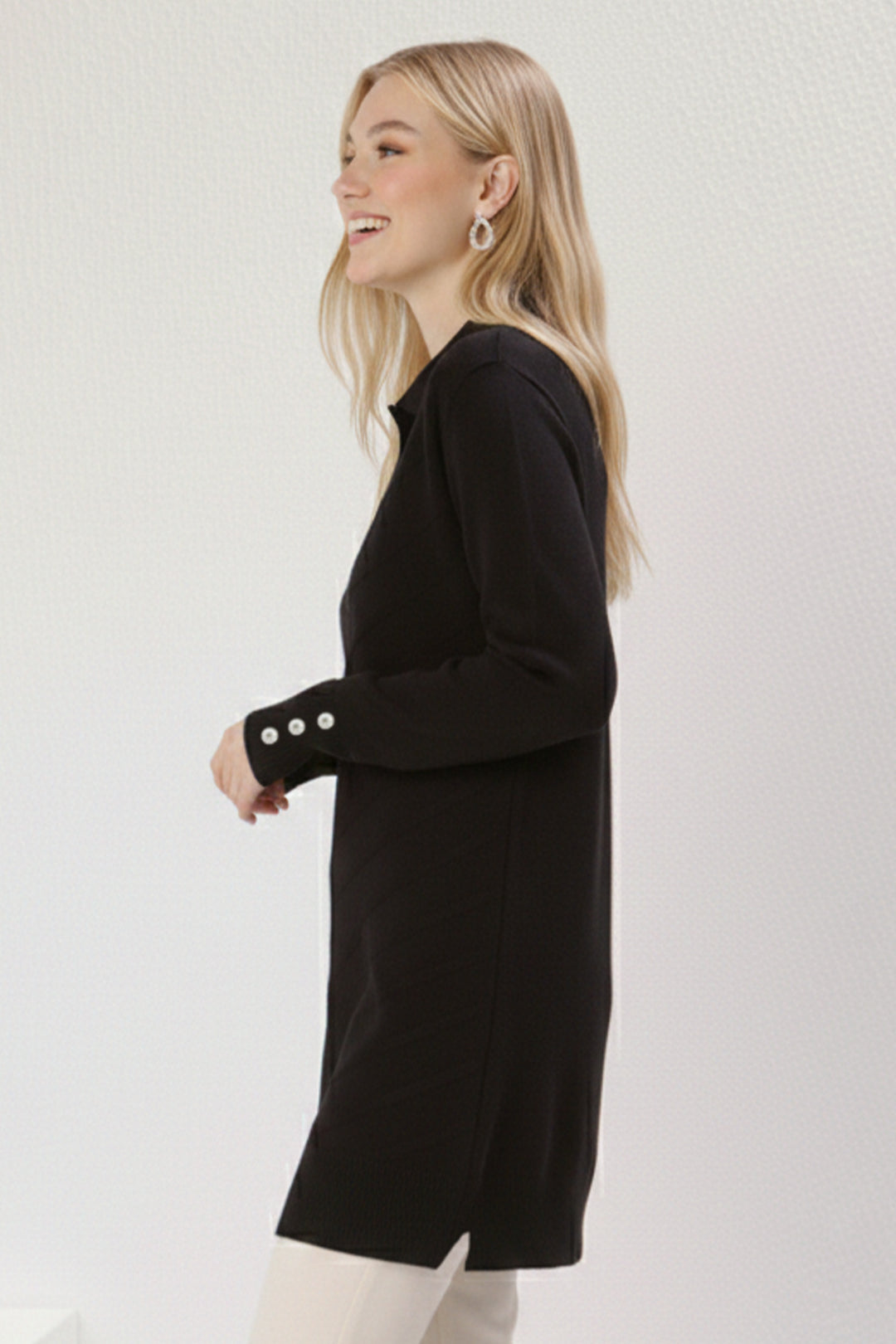 BNG Women Desenli Tesettür Tunik N3304 Siyah - Smithtown