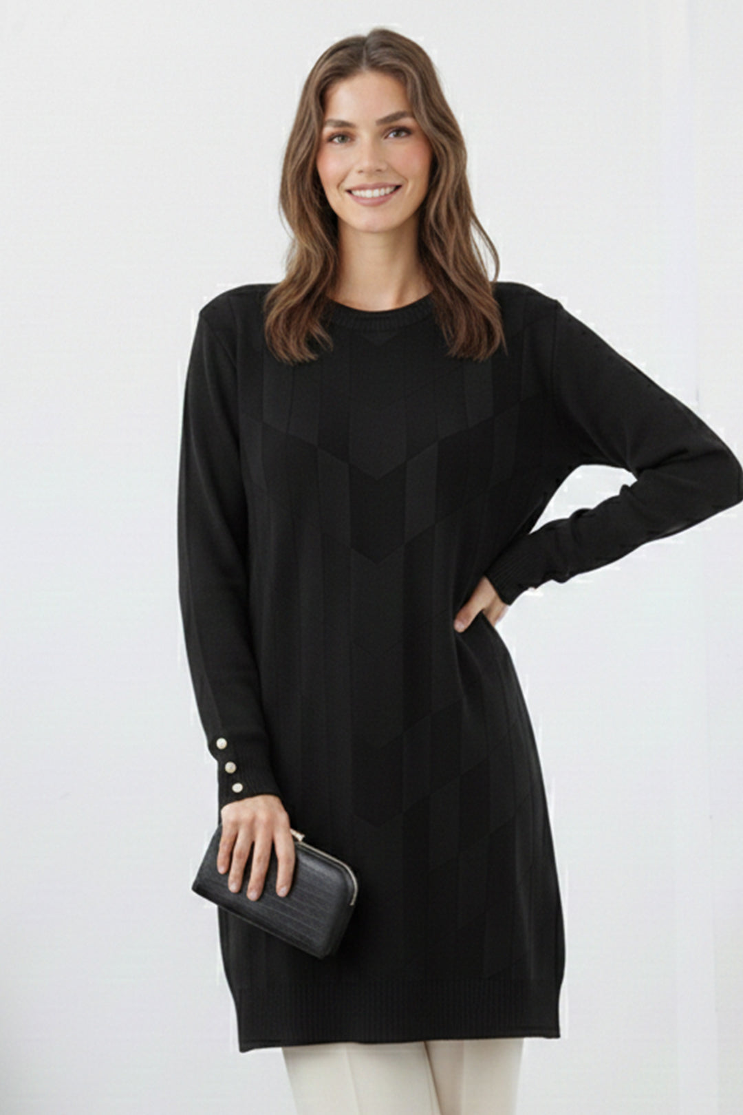 BNG Women Desenli Tunik N3293 Siyah - Pokrovsk