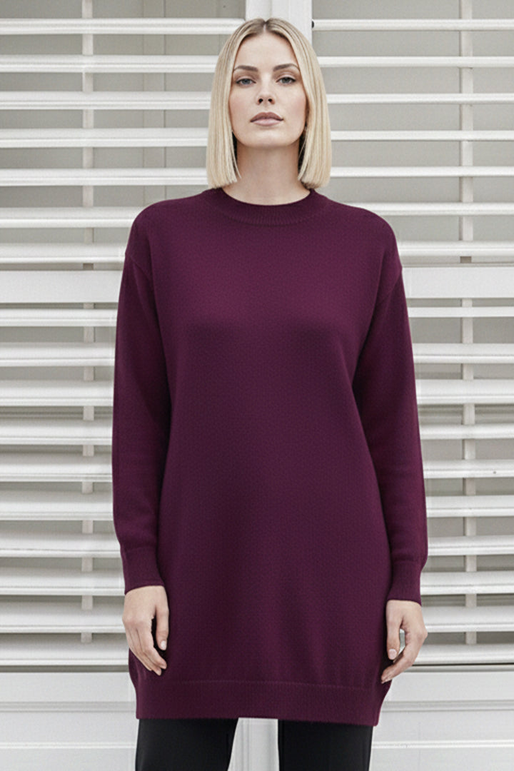BNG Women Tesettür Tunik N3177 Bordo - Perpignan