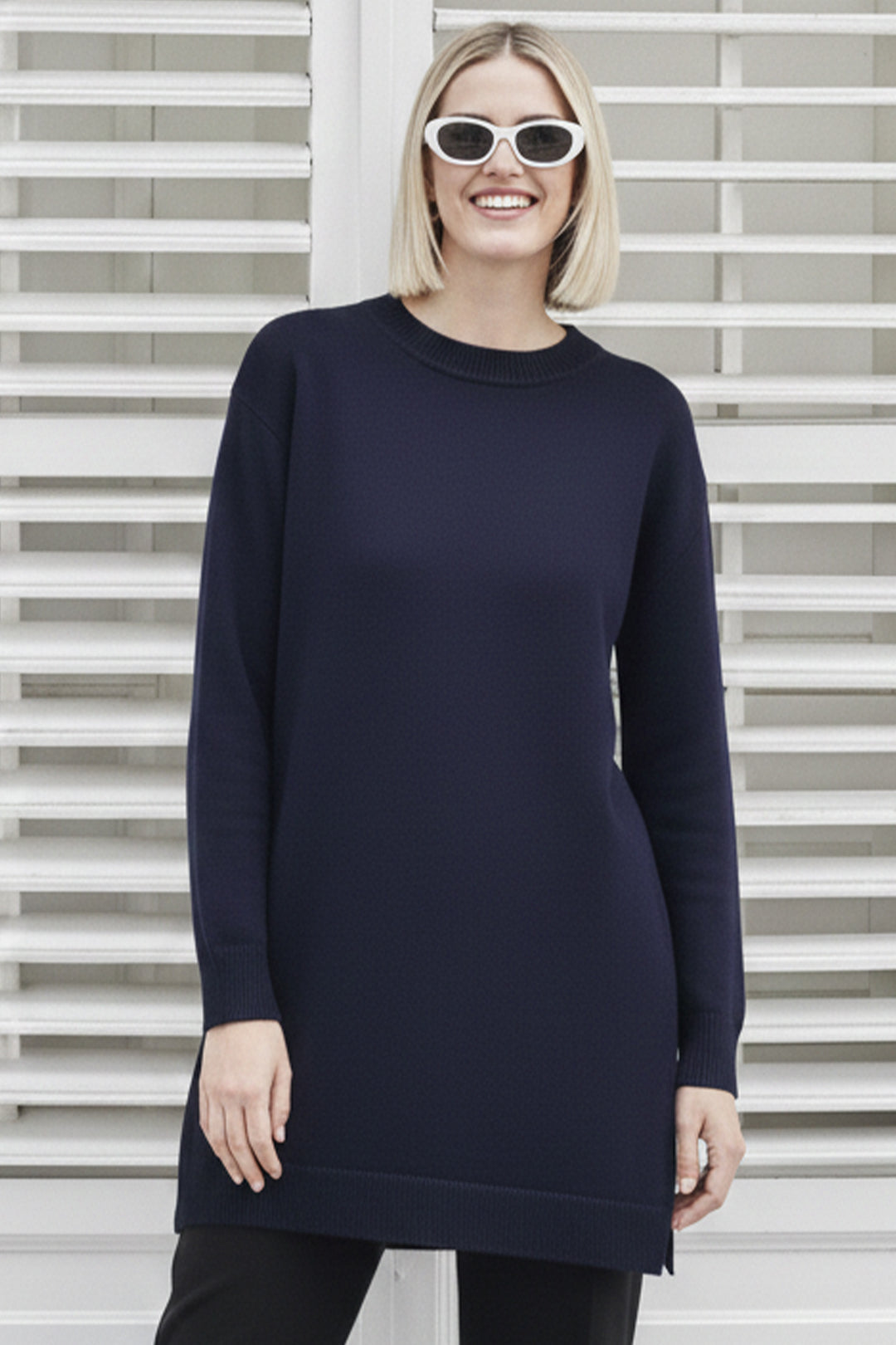 BNG Women Tesettür Tunik N3177 Lacivert - Sayula