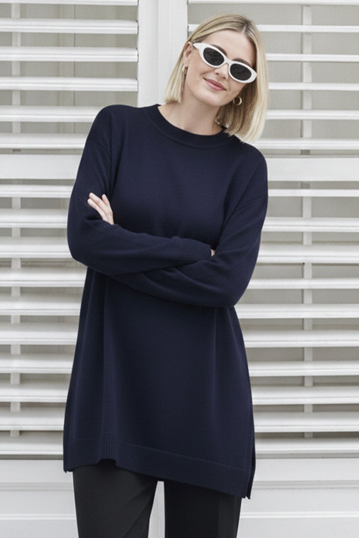 BNG Women Tesettür Tunik N3177 Lacivert - Sayula
