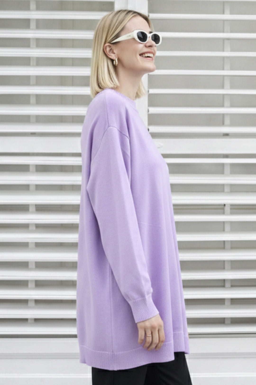 BNG Women Tesettür Tunik N3177 Lila - Lacey
