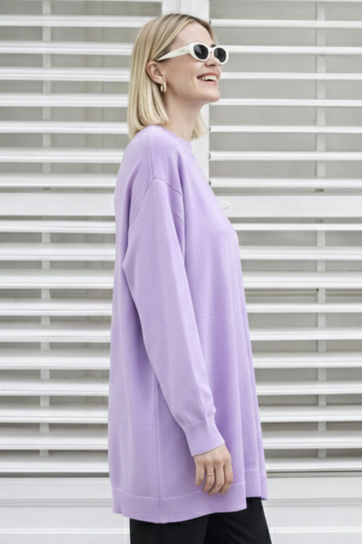 BNG Women Tesettür Tunik N3177 Lila - Lacey