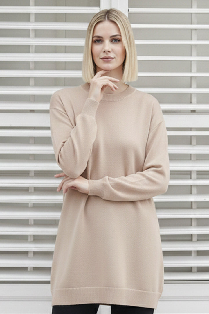 BNG Women Tesettür Tunik N3177 Taş Rengi - Richmond