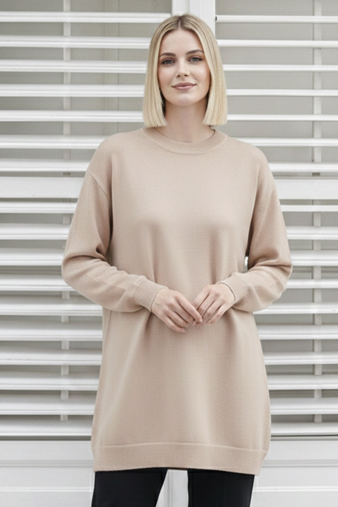 BNG Women Tesettür Tunik N3177 Taş Rengi - Richmond