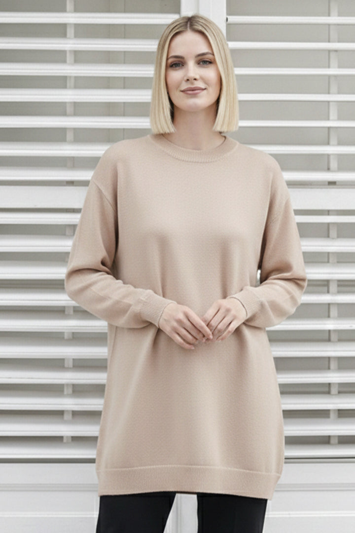 BNG Women Tesettür Tunik N3177 Taş Rengi - Richmond
