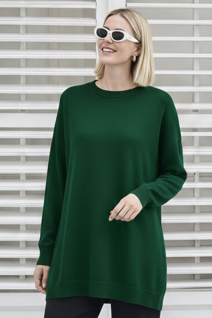 BNG Women Tesettür Tunik N3177 Zümrüt Yeşili - Sinsheim