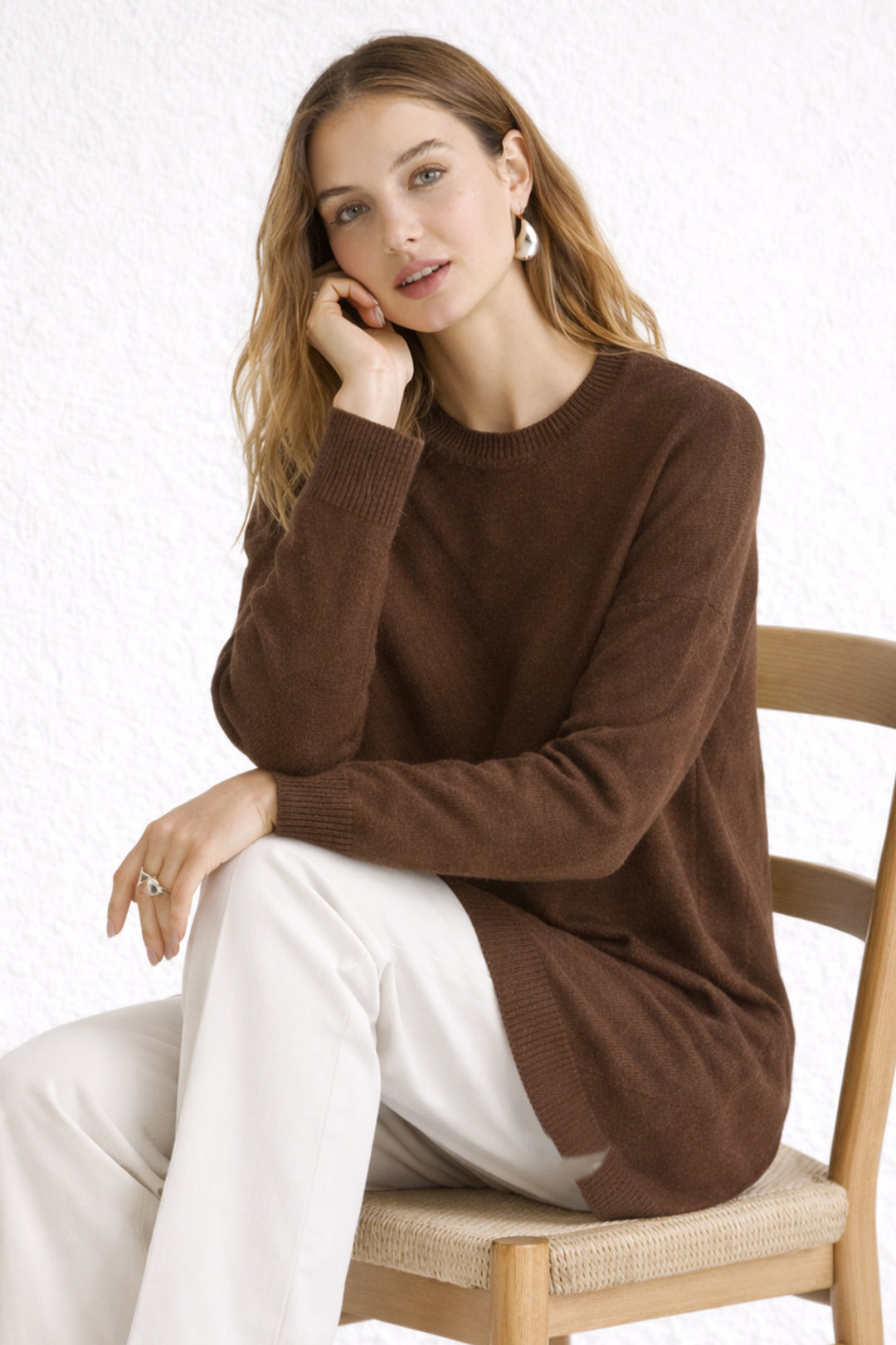 BNG Women Desenli Tesettür Tunik N3192 Vizon - Düren