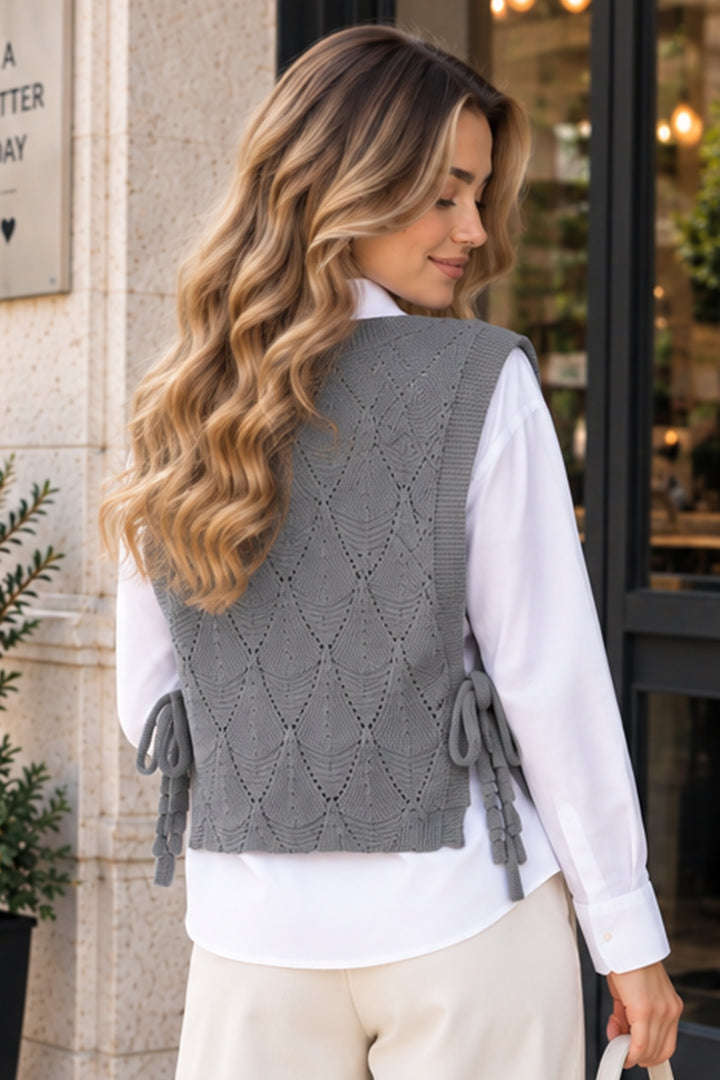 BNG Women Desenli Triko Süveter N520 Gri - Abington