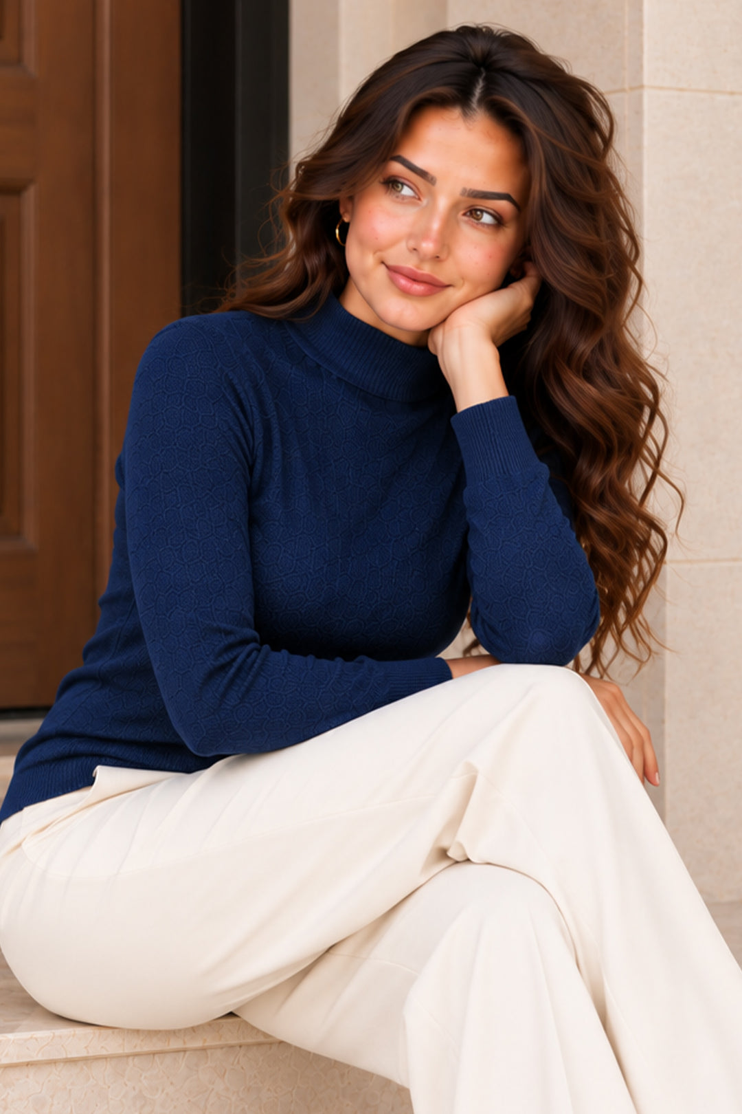 BNG Women Uzun Kolu Triko Body N922 Lacivert - Remscheid