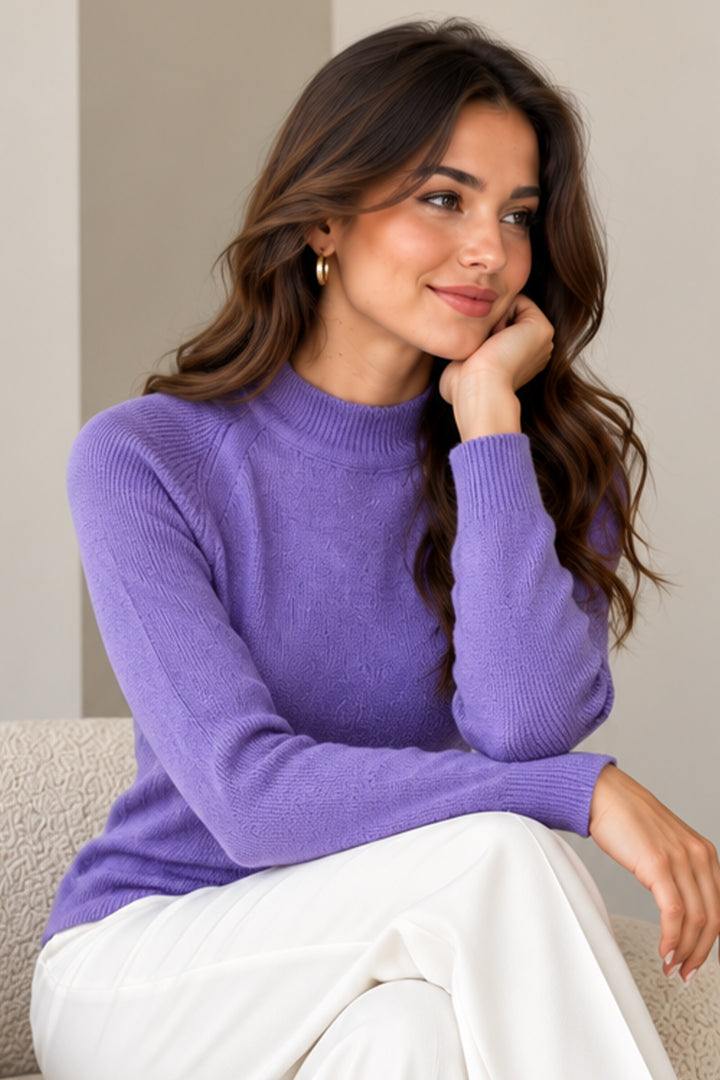 BNG Women Uzun Kolu Triko Body N922 Lila - Worthing