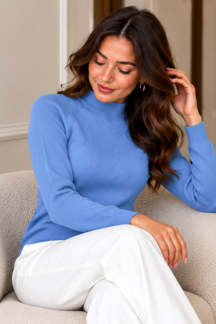 BNG Women Uzun Kolu Triko Body N922 Mavi - Leicester