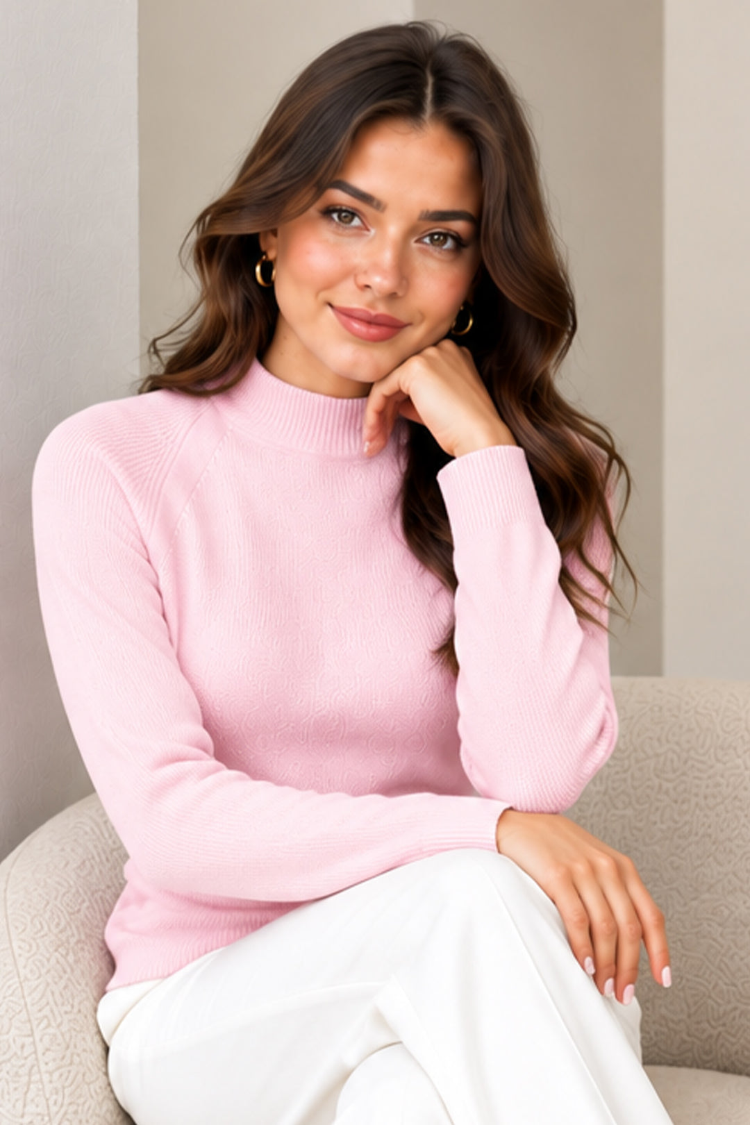 BNG Women Uzun Kolu Triko Body N922 Pudra - Kansas City