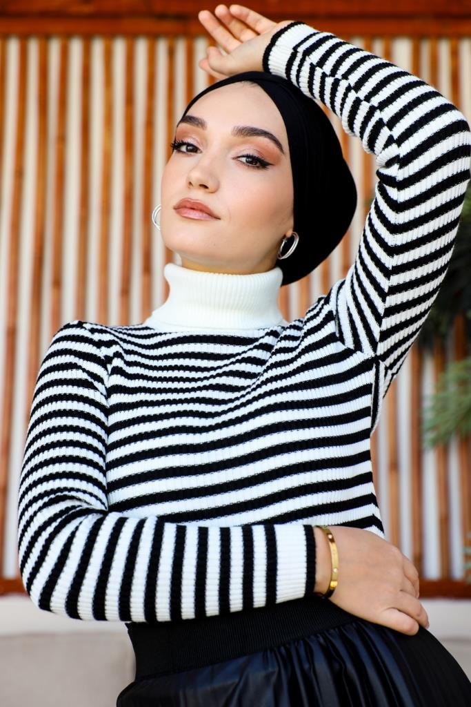 BNG بدلة نسائية مخططة باللون الأبيض - كليرمونت