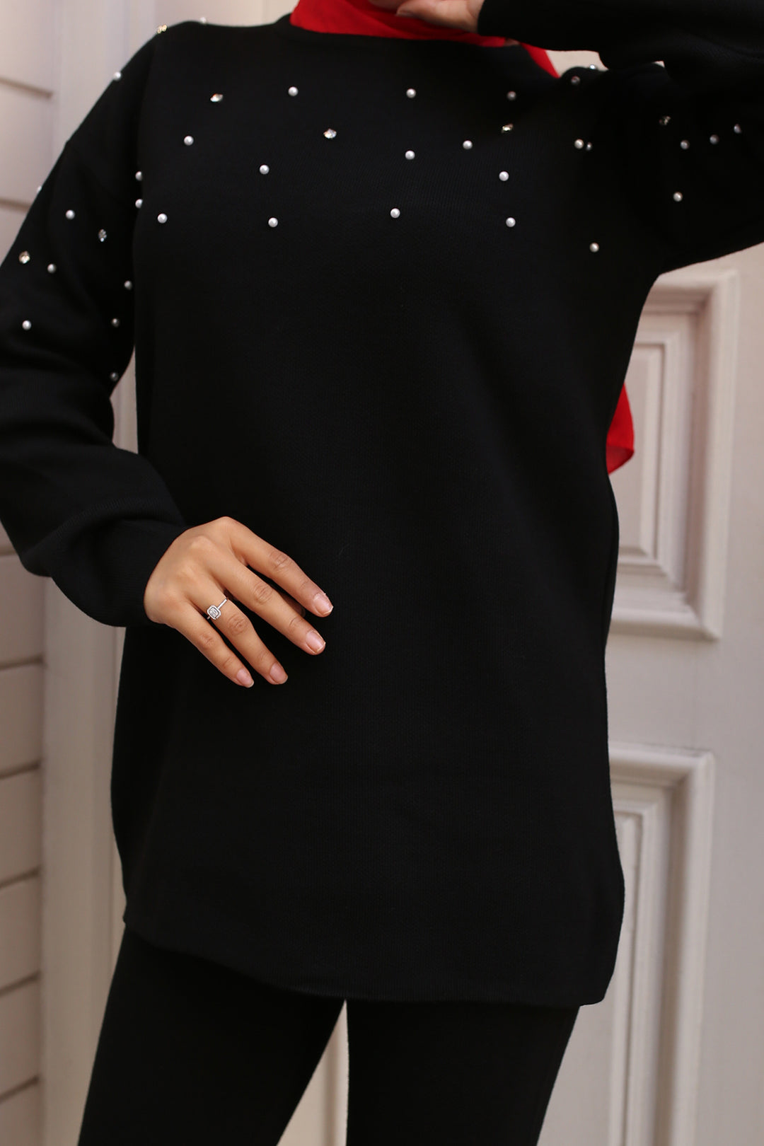BNG Women Stone-Detailed Knit Set Black - Tupelo