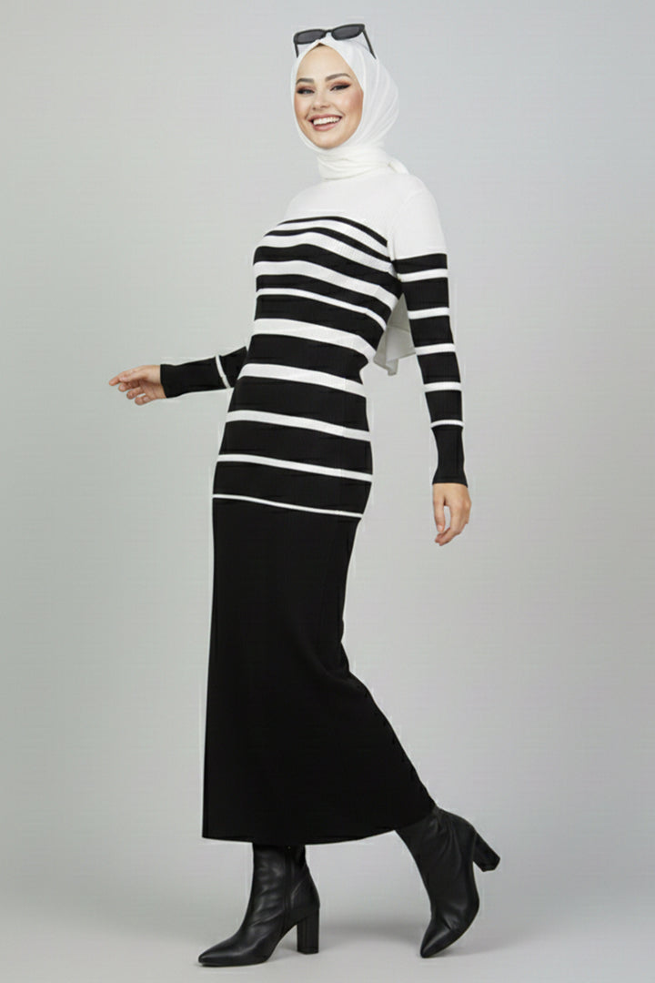 BNG Women Fisherman Collar Knit Dress Ecru - Póvoa de Varzim