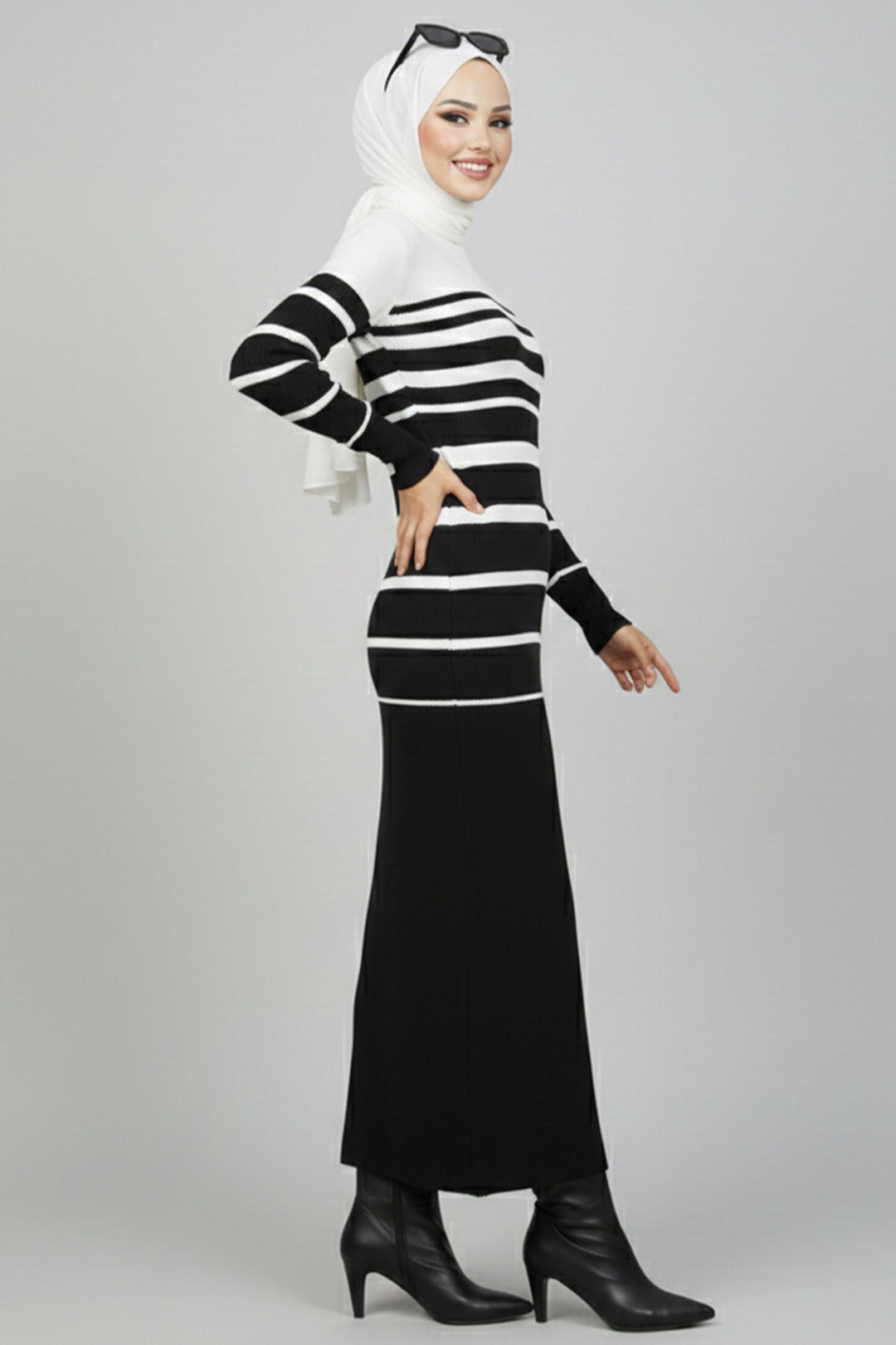 BNG Women Fisherman Collar Knit Dress Ecru - Póvoa de Varzim