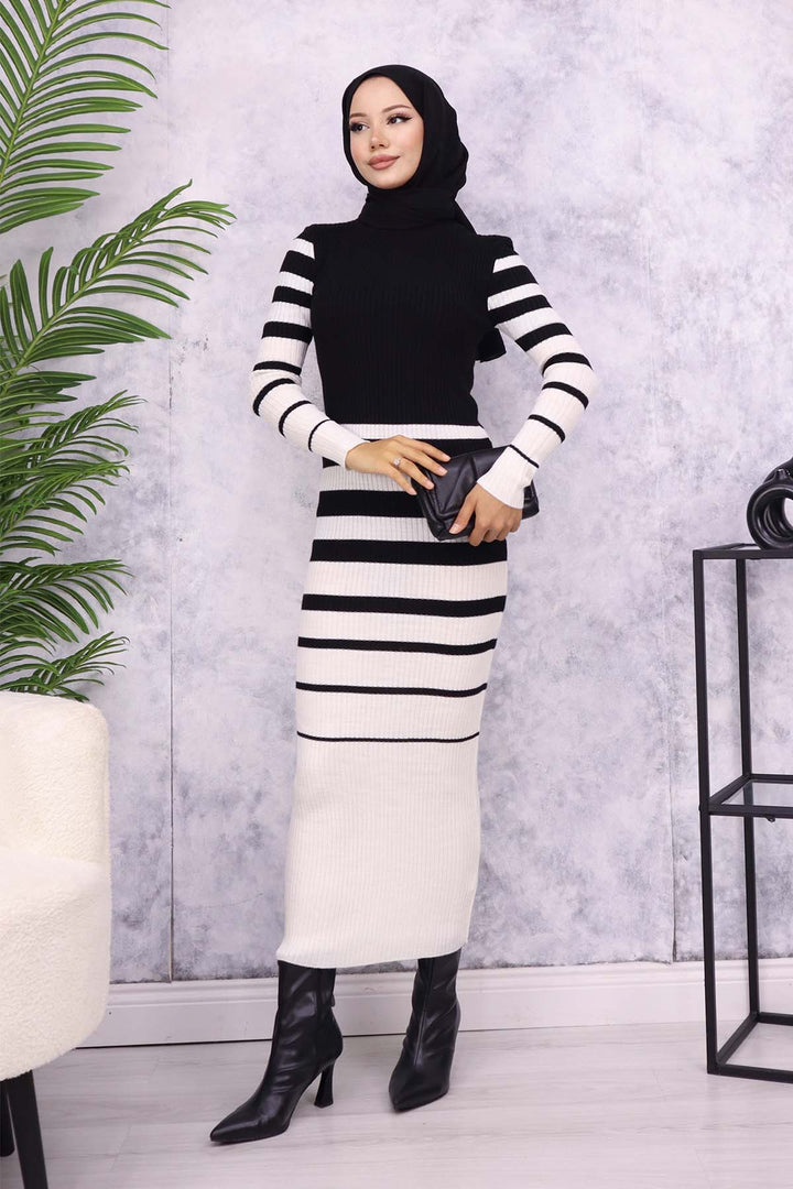 BNG Women Fisherman Collar Knit Dress Black - Cape Breton