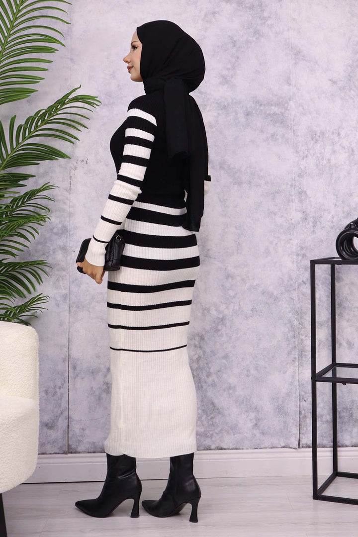 BNG Women Fisherman Collar Knit Dress Black - Cape Breton