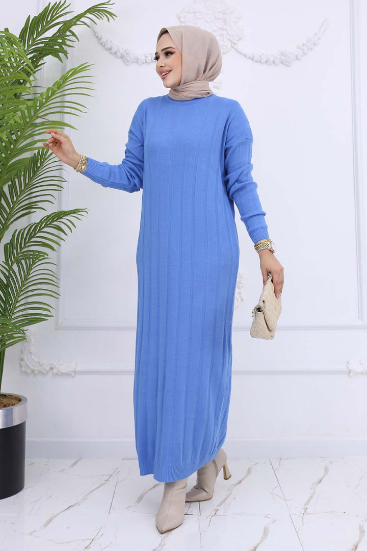 BNG Women Ribbed Knit Dress Blue 6081 - Kifisiá