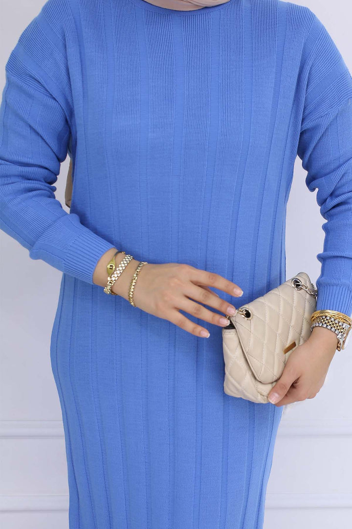 BNG Women Ribbed Knit Dress Blue 6081 - Kifisiá